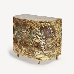 Fornasetti Cassettiera^Cassettiera Curva Leopardo Multicolore