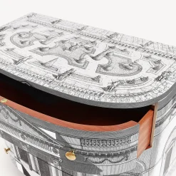 Fornasetti Cassettiera^Cassettiera Curva Palladiana Bianco Nero