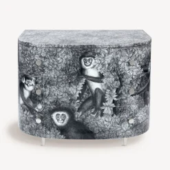Fornasetti Cassettiera^Cassettiera Curva Scimmie Multicolore