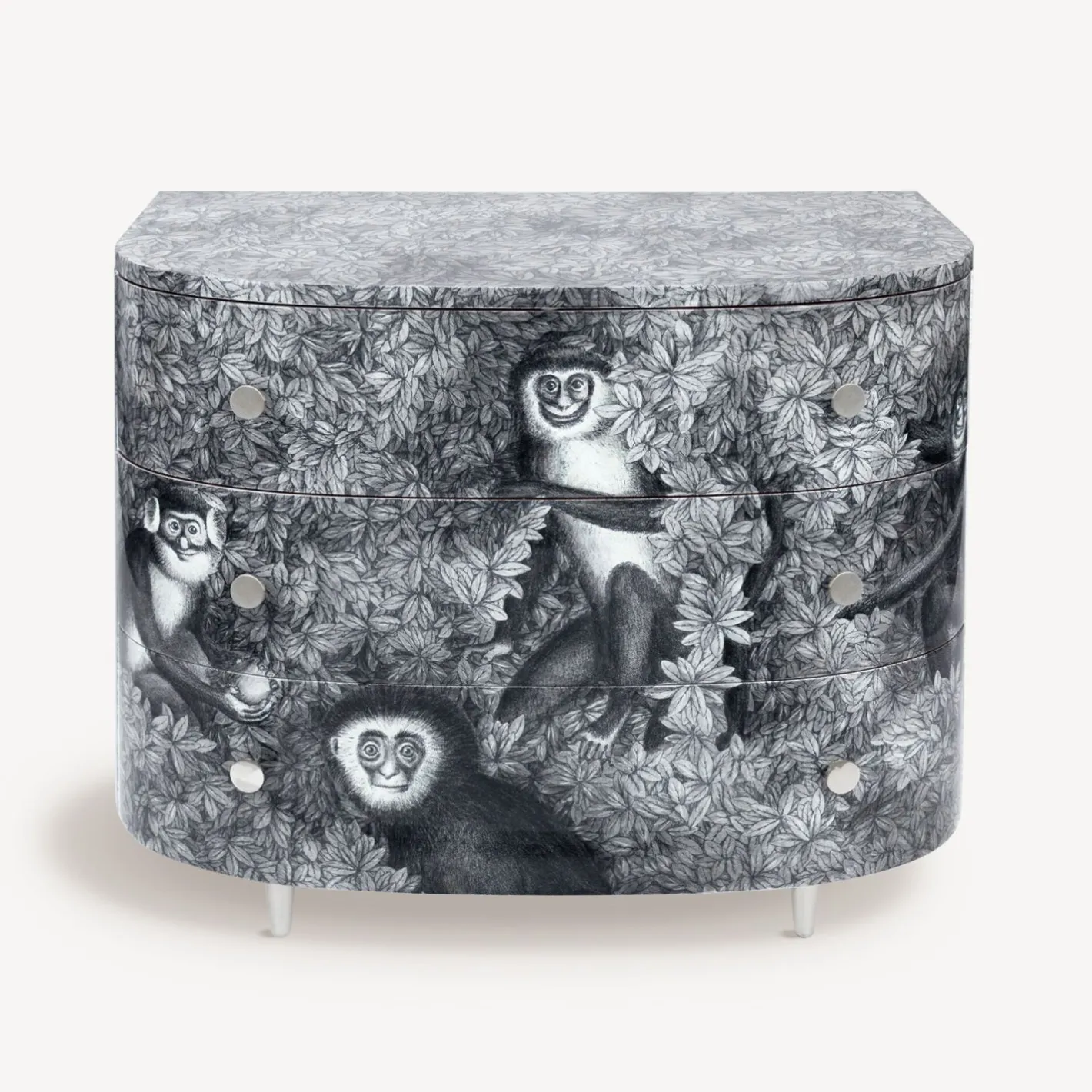 Fornasetti Cassettiera^Cassettiera Curva Scimmie Multicolore