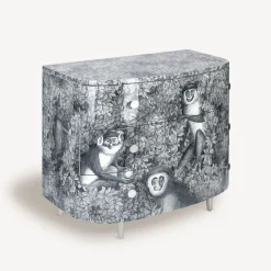 Fornasetti Cassettiera^Cassettiera Curva Scimmie Multicolore