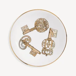 Fornasetti Set Di Antipasti E Centrotavola^Centrotavola Chiavi Oro Bianco