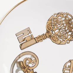 Fornasetti Set Di Antipasti E Centrotavola^Centrotavola Chiavi Oro Bianco