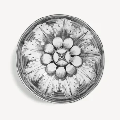 Fornasetti Set Di Antipasti E Centrotavola^Centrotavola Rosone N.6 Bianco/Nero/Platino