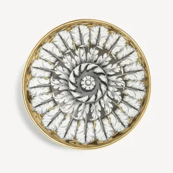 Fornasetti Set Di Antipasti E Centrotavola^Centrotavola Rosone N.2 Bianco/Nero/Oro