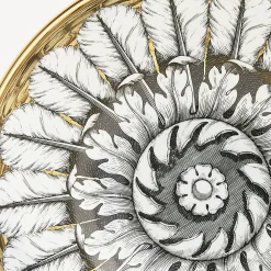 Fornasetti Set Di Antipasti E Centrotavola^Centrotavola Rosone N.2 Bianco/Nero/Oro