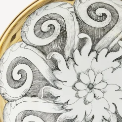 Fornasetti Set Di Antipasti E Centrotavola^Centrotavola Rosone N.1 Bianco/Nero/Oro