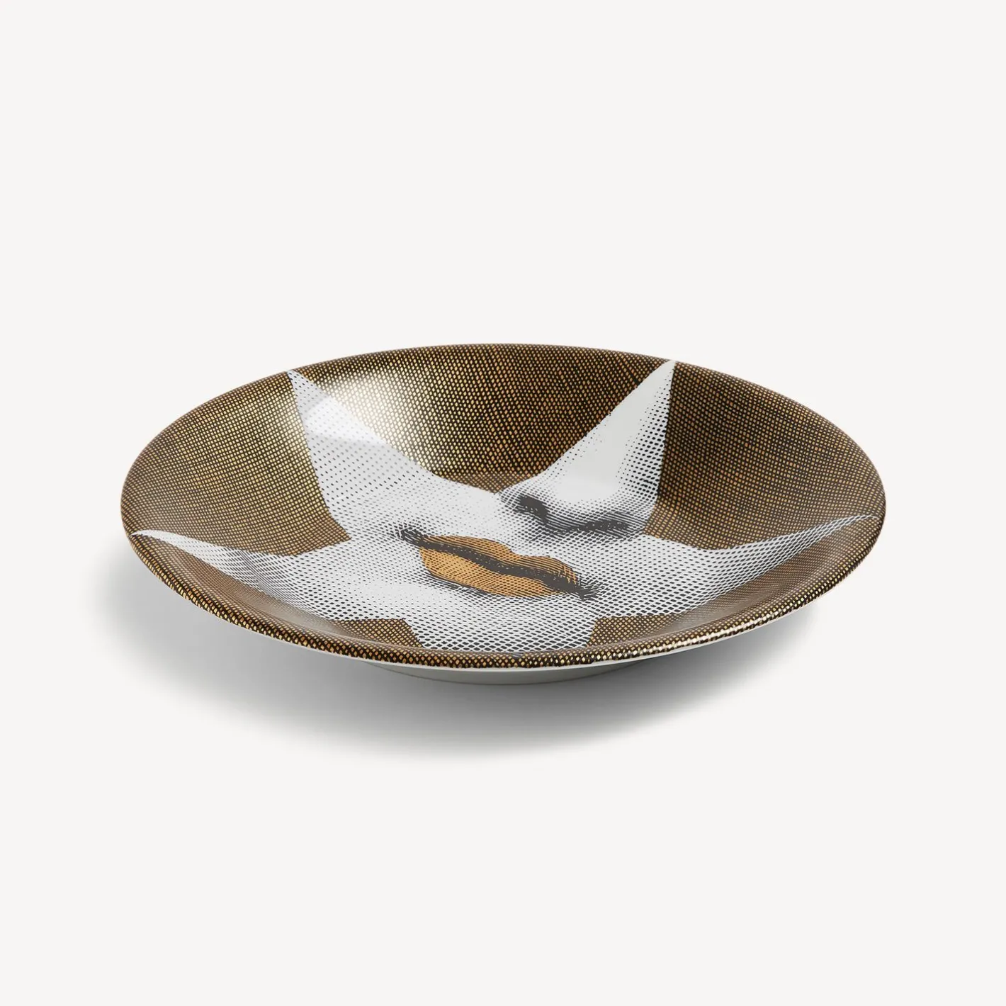 Fornasetti Set Di Antipasti E Centrotavola^Centrotavola Tema E Variazioni N.399 Bianco/Nero/Oro