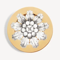 Fornasetti Piatti Decorativi^Cerchio Piastra Rosone N.6 Bianco/Nero/Oro
