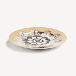 Fornasetti Piatti Decorativi^Cerchio Piastra Rosone N.6 Bianco/Nero/Oro