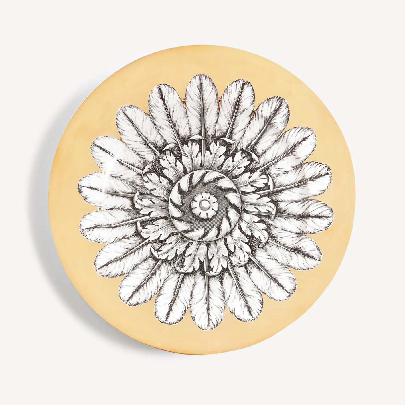 Fornasetti Piatti Decorativi^Cerchio Piastra Rosone N.2 Bianco/Nero/Oro