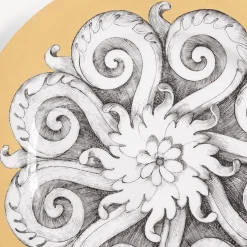 Fornasetti Piatti Decorativi^Cerchio Piastra Rosone N.1 Bianco/Nero/Oro