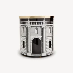 Fornasetti Cestini Di Carta^Cestino Carta Casa Con Colonne Bianco Nero