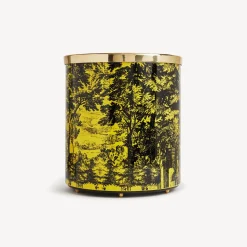 Fornasetti Cestini Di Carta^Cestino Carta Giardino Settecentesco Nero Giallo