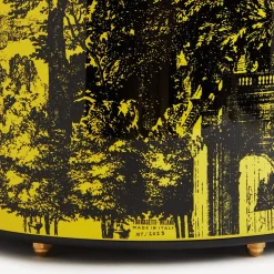 Fornasetti Cestini Di Carta^Cestino Carta Giardino Settecentesco Nero Giallo