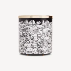 Fornasetti Cestini Di Carta^Cestino Di Carta Gerusalemme Bianco Nero