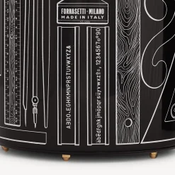 Fornasetti Cestini Di Carta^Cestino Di Carta Strumenti Da Disegno Bianco Nero