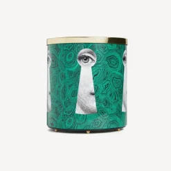 Fornasetti Cestini Di Carta^Cestino Portacarte Serratura Su Malachite Verde/Bianco/Nero