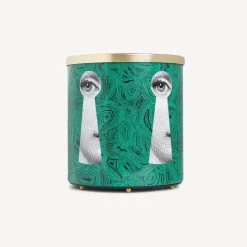 Fornasetti Cestini Di Carta^Cestino Portacarte Serratura Su Malachite Verde/Bianco/Nero