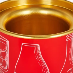 Fornasetti Secchielli Per Il Ghiaccio^Cocktail Di Ricette Con Secchiello Per Il Ghiaccio Rosso Bianco
