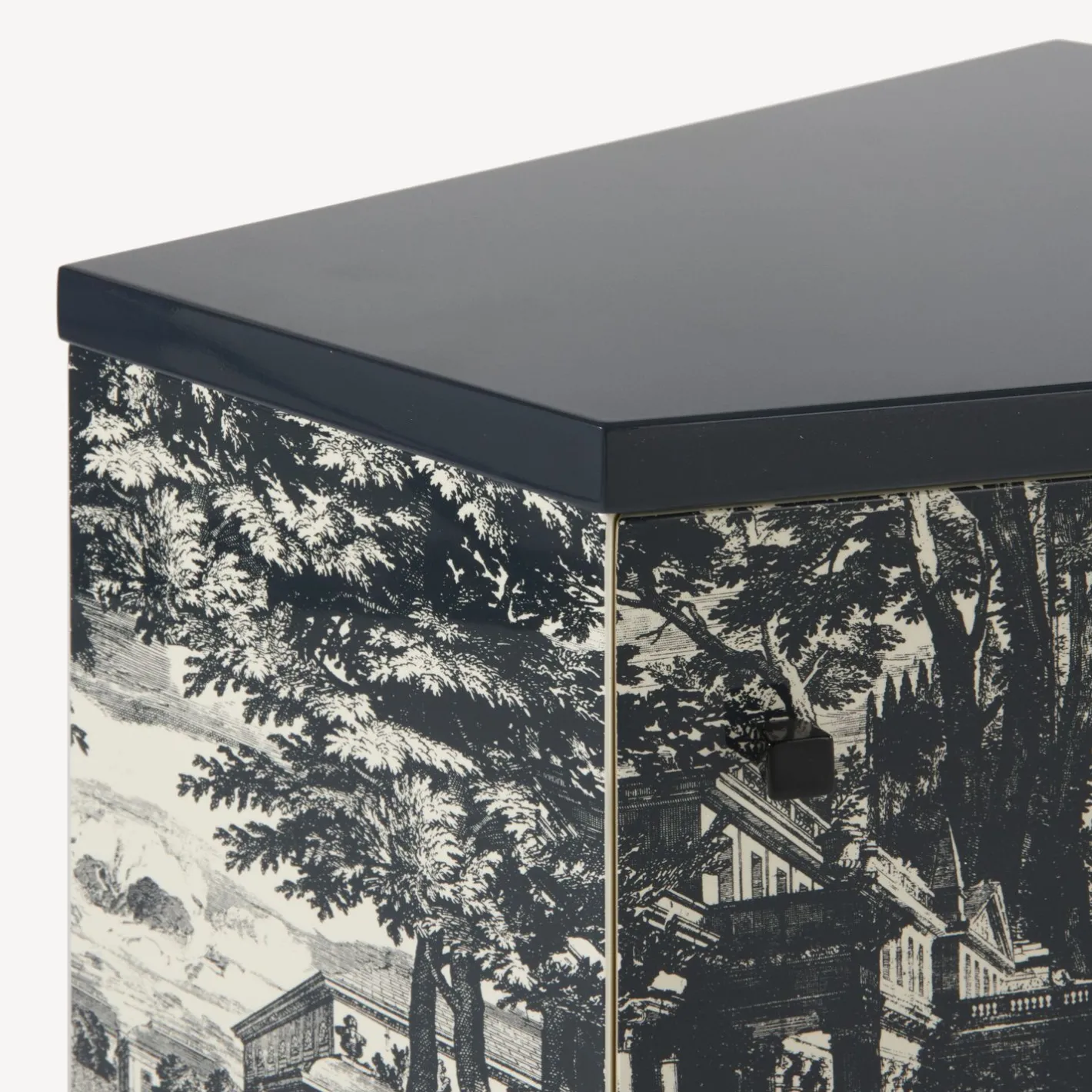 Fornasetti Armadietti^Comodino Poliedrico Giardino Settecentesco Blu/Avorio
