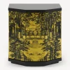 Fornasetti Armadietti^Comodino Poliedrico Giardino Settecentesco Nero Giallo