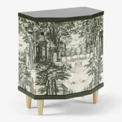 Fornasetti Armadietti^Comodino Poliedrico Giardino Settecentesco Verde/Avorio
