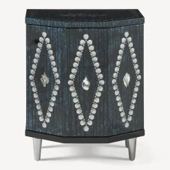 Fornasetti Armadietti^Comodino Poliedrico Giro Di Conchiglie Argento/Blu