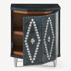 Fornasetti Armadietti^Comodino Poliedrico Giro Di Conchiglie Argento/Blu