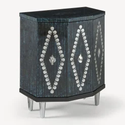 Fornasetti Armadietti^Comodino Poliedrico Giro Di Conchiglie Argento/Blu