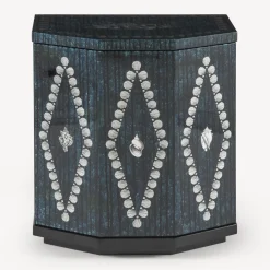 Fornasetti Armadietti^Comodino Poliedrico Giro Di Conchiglie Argento/Blu