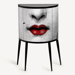 Fornasetti Console Di Archiviazione^Consola Bocca Bianco/Nero/Rosso