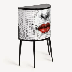 Fornasetti Console Di Archiviazione^Consola Bocca Bianco/Nero/Rosso