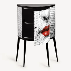 Fornasetti Console Di Archiviazione^Consola Bocca Bianco/Nero/Rosso