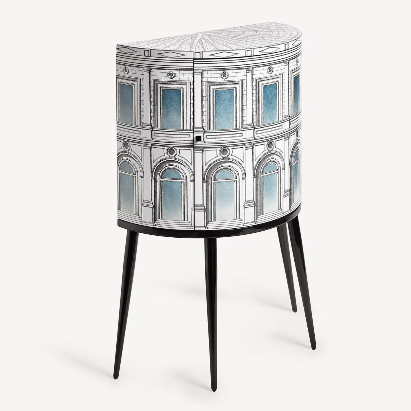 Fornasetti Console Di Archiviazione^Console Architettura Celeste Bianco/Nero/Blu