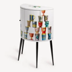 Fornasetti Console Di Archiviazione^Console Bicchieri Di Boemia Multicolore