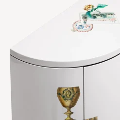Fornasetti Console Di Archiviazione^Console Bicchieri Di Boemia Multicolore