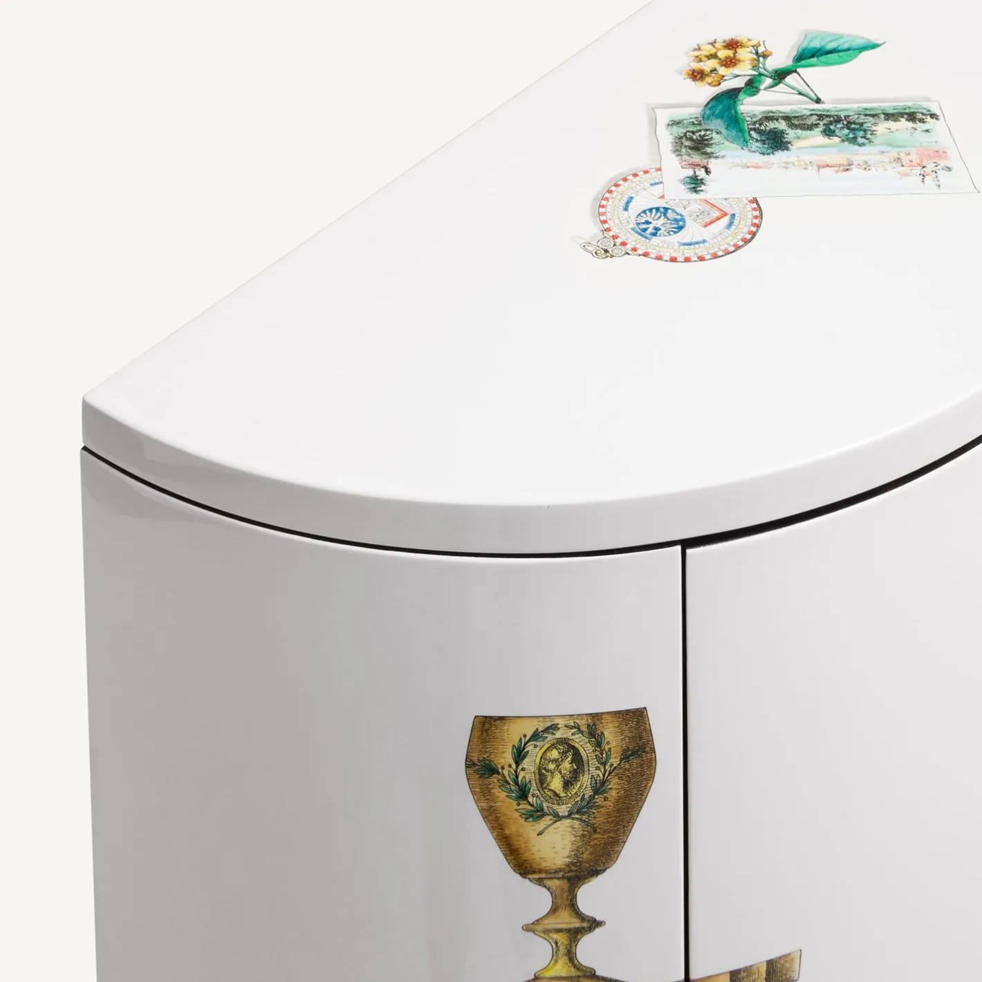 Fornasetti Console Di Archiviazione^Console Bicchieri Di Boemia Multicolore