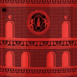Fornasetti Console Di Archiviazione^Consolle Alta Facciata Quattrocentesca Rosso Nero