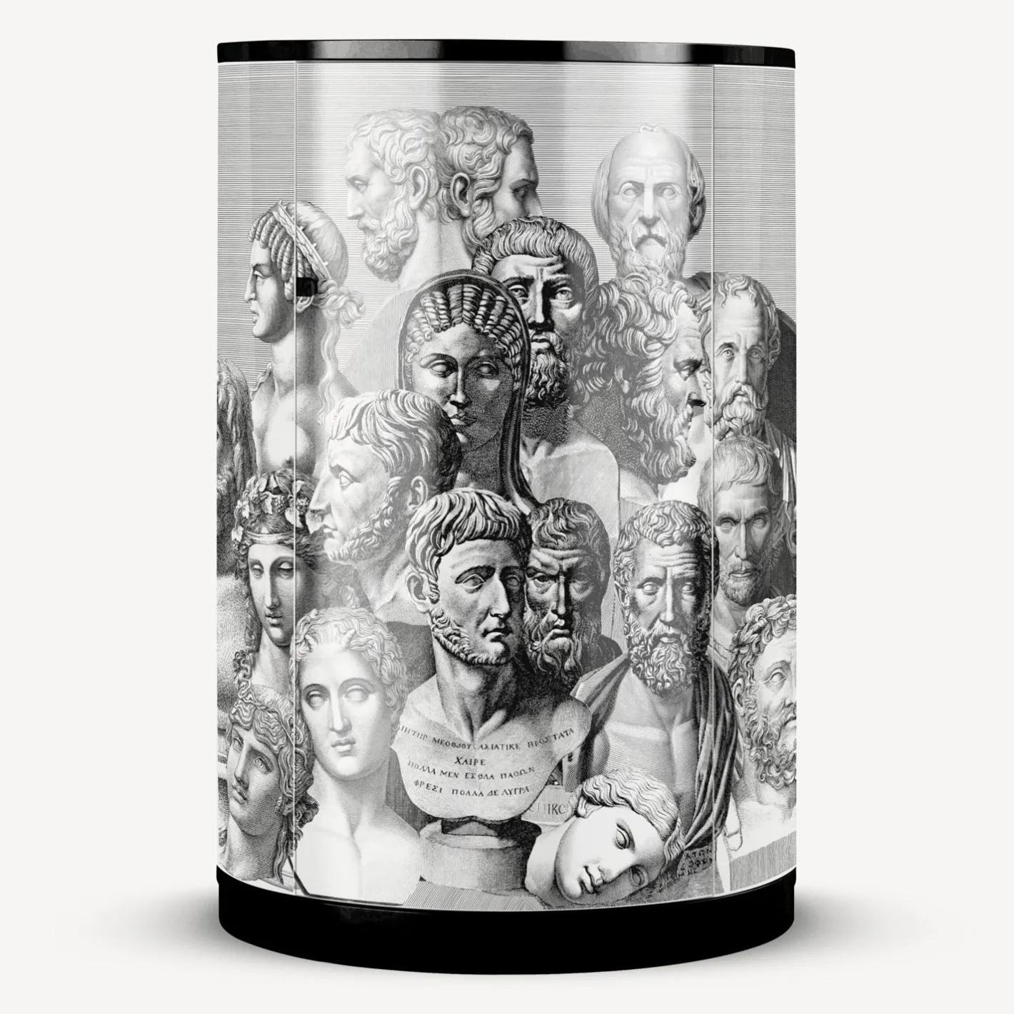 Fornasetti Console Di Archiviazione^Consolle Alta Teste Antiche Bianco Nero