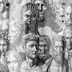 Fornasetti Console Di Archiviazione^Consolle Alta Teste Antiche Bianco Nero