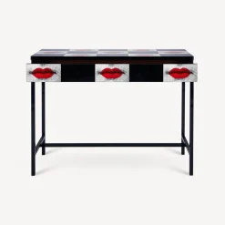 Fornasetti Console Di Archiviazione^Consolle Con Cassettiera Kiss Rosso/Bianco/Nero