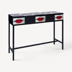 Fornasetti Console Di Archiviazione^Consolle Con Cassettiera Kiss Rosso/Bianco/Nero