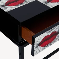 Fornasetti Console Di Archiviazione^Consolle Con Cassettiera Kiss Rosso/Bianco/Nero