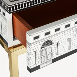 Fornasetti Console Di Archiviazione^Consolle Con Cassetto Architettura Bianco Nero