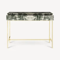Fornasetti Console Di Archiviazione^Consolle Con Cassetto Giardino Settecentesco Verde/Avorio