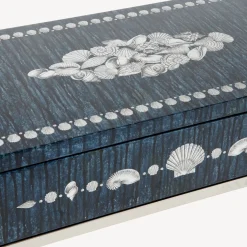 Fornasetti Console Di Archiviazione^Consolle Con Cassetto Giro Di Conchiglie Argento/Blu