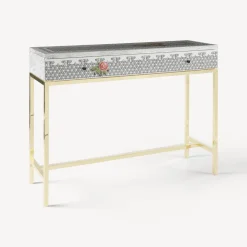 Fornasetti Console Di Archiviazione^Consolle Con Cassetto Musciarabia Con Rose Multicolore