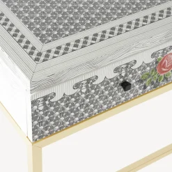 Fornasetti Console Di Archiviazione^Consolle Con Cassetto Musciarabia Con Rose Multicolore