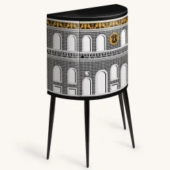 Fornasetti Console Di Archiviazione^Consolle Facciata Quattrocentesca Bianco/Nero/Giallo